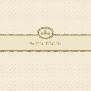 Kort "På Dopdagen"(cremefärgad)